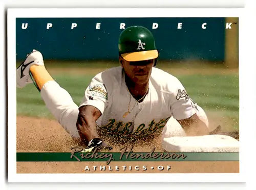 1993 Upper Deck Rickey Henderson baseball card with original gloss and near mint condition