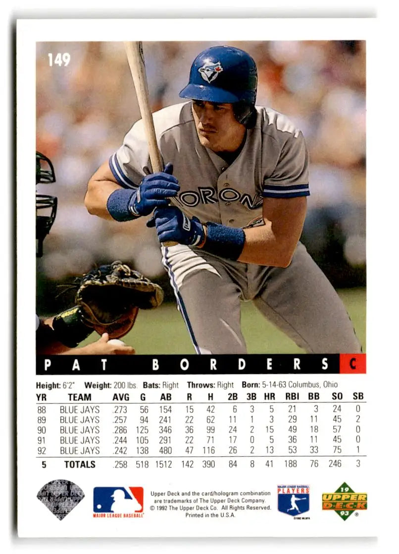 1993 Upper Deck #149 Pat Borders - Baseball Card Single