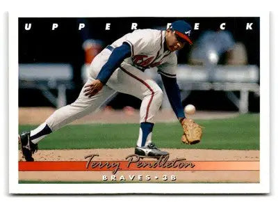 Baseball card featuring Terry Pendleton from 1993 Upper Deck series