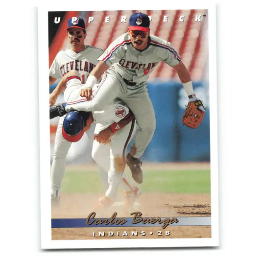 1993 Upper Deck #174 Carlos Baerga VG Cleveland Indians Baseball Card - Baseball Card Single