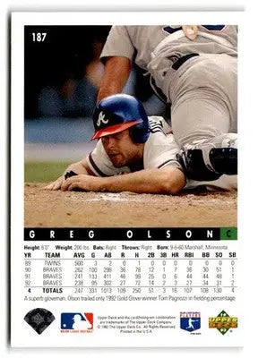 1993 Upper Deck #187 Greg Olson - Baseball Card Single