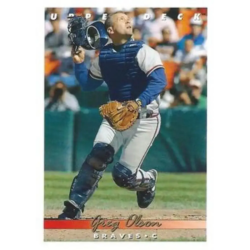 1993 Upper Deck #187 Greg Olson VG Atlanta Braves Baseball Card - Baseball Card Single