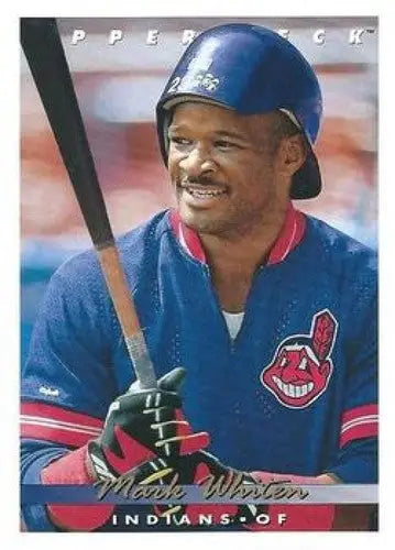 1993 Upper Deck Mark Whiten baseball card with original gloss featuring the Indians
