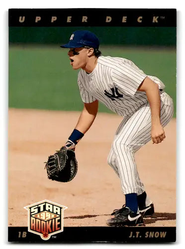 J.T. Snow 1993 Upper Deck rookie Yankees baseball card with original gloss