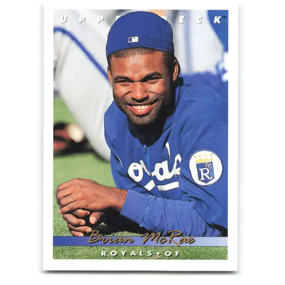 1993 Upper Deck #238 Brian McRae VG Kansas City Royals Baseball Card - Baseball Card Single