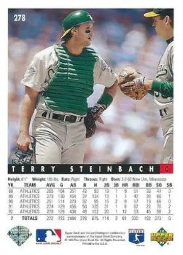 1993 Upper Deck #278 Terry Steinbach NM-MT Athletics - Baseball Card Single