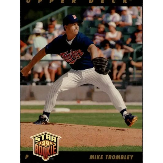 1993 Upper Deck #28 Mike Trombley VG Minnesota Twins Baseball Card - Baseball Card Single