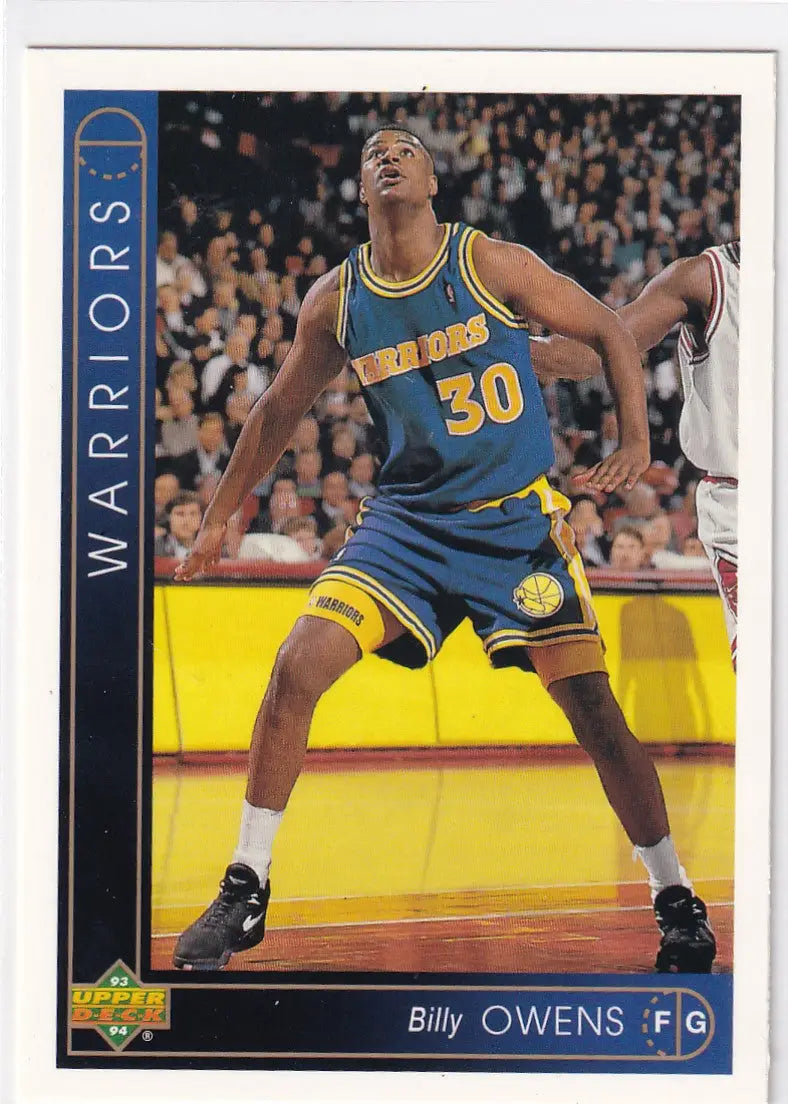 1993 UPPER DECK #291 BILLY OWENS- GOLDEN STATE WARRIORS - Basketball Card Single