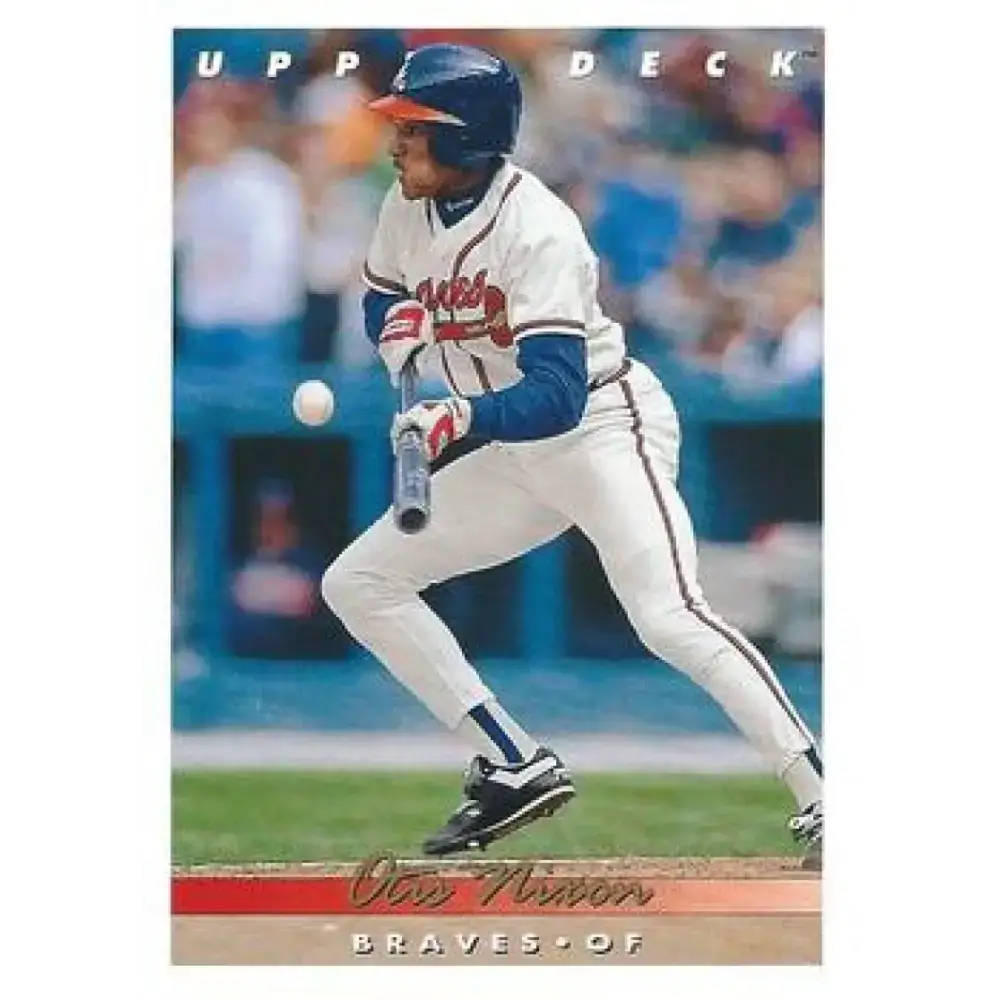 1993 Upper Deck #292 Otis Nixon VG Atlanta Braves Baseball Card - Baseball Card Single