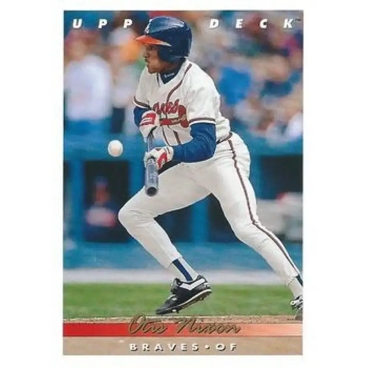 1993 Upper Deck #292 Otis Nixon VG Atlanta Braves Baseball Card - Baseball Card Single
