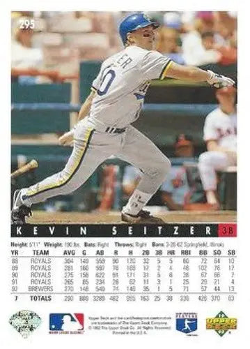 1993 Upper Deck #295 Kevin Seitzer NM-MT Brewers - Baseball Card Single