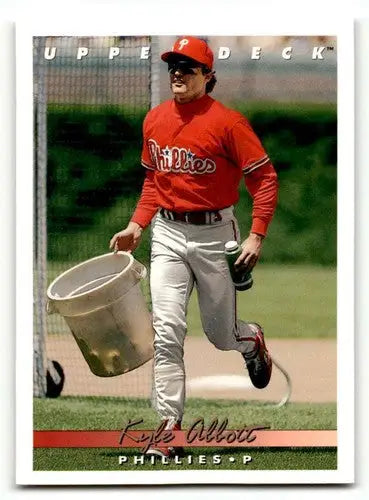 Original gloss baseball card of Kyle Abbott from 1993 Upper Deck Philly Phillies