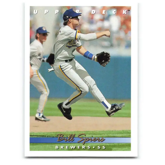 1993 Upper Deck #325 Bill Spiers VG Milwaukee Brewers Baseball Card - Baseball Card Single