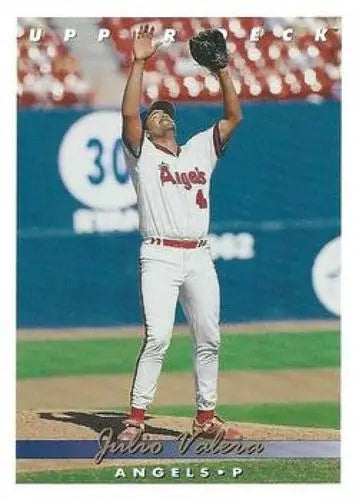 1993 Upper Deck Julio Valera baseball card with original gloss featuring Angels player