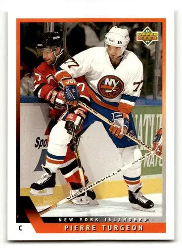 Hockey trading card featuring Pierre Turgeon from 1993 Upper Deck with original gloss
