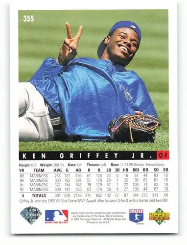 1993 Upper Deck #355 Ken Griffey Jr. NM-MT Mariners ID:82340 - Baseball Card Single