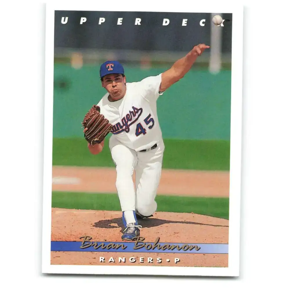 1993 Upper Deck #380 Brian Bohanon VG Texas Rangers Baseball Card - Baseball Card Single