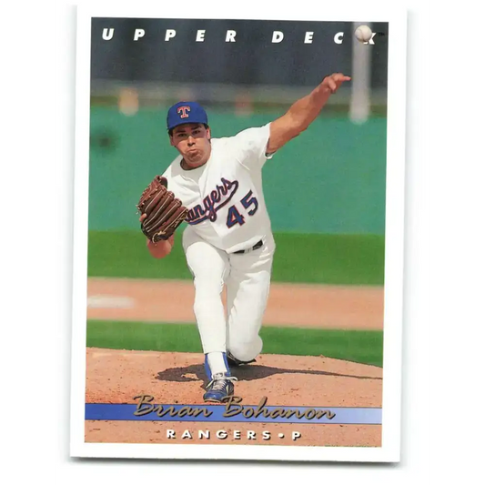 1993 Upper Deck #380 Brian Bohanon VG Texas Rangers Baseball Card - Baseball Card Single