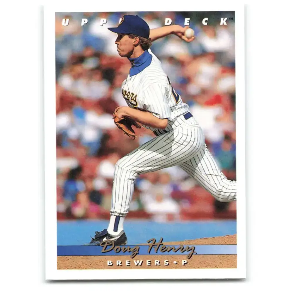 1993 Upper Deck #395 Doug Henry VG Milwaukee Brewers Baseball Card - Baseball Card Single