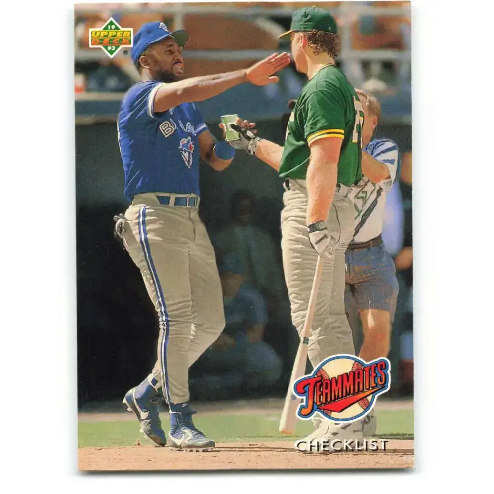 1993 Upper Deck #41 Joe Carter/Mark McGwire CL VG Toronto Blue Jays/Oakland Athletics Baseball Card - Baseball Card