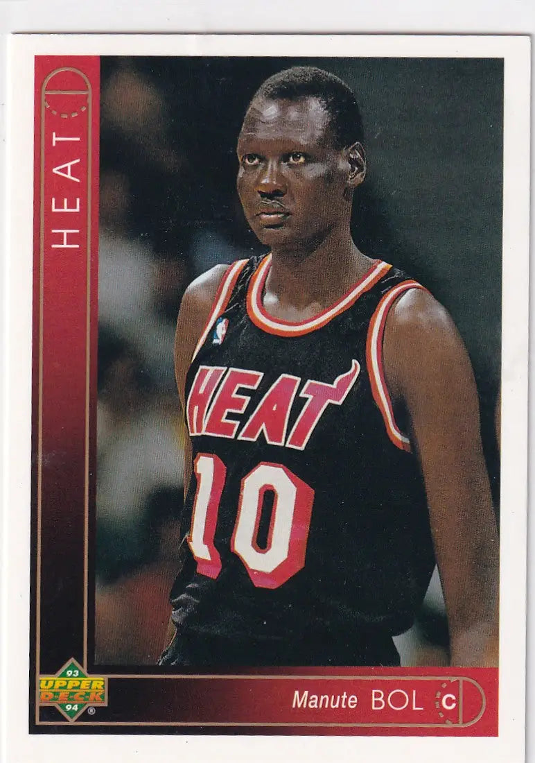 1993 UPPER DECK #411 MANUTE BOL- MIAMI HEAT - Basketball Card Single