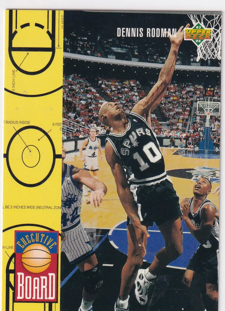 1993 UPPER DECK #421 DENNIS RODMAN EXECUTIVE BOARD- SAN ANTONIO SPURS - Basketball Card Single