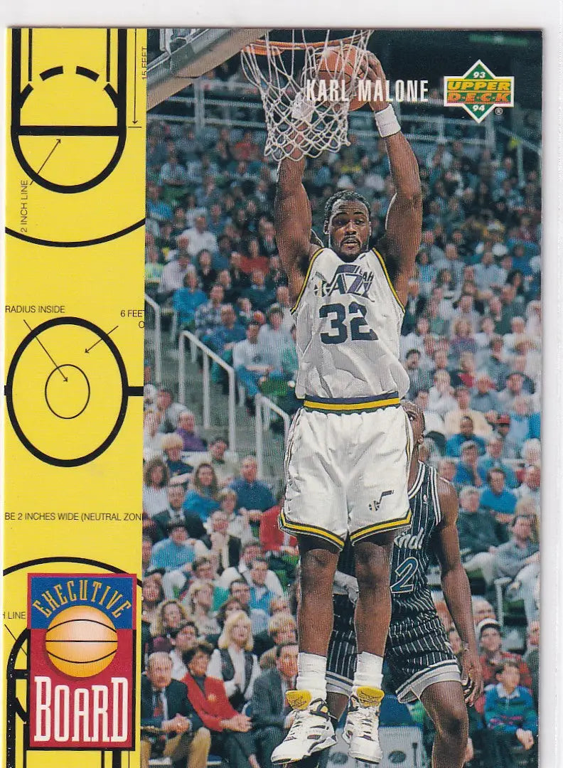 1993 UPPER DECK #422 KARL MALONE EXECUTIVE BOARD- UTAH JAZZ - Basketball Card Single