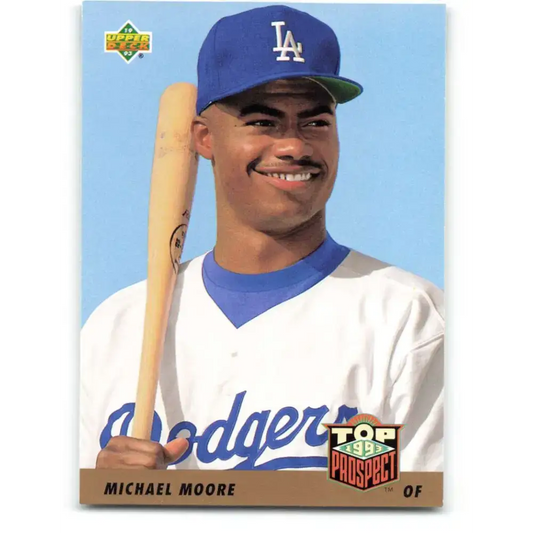 1993 Upper Deck #430 Michael Moore VG RC Rookie Los Angeles Dodgers Baseball Card - Baseball Card Single