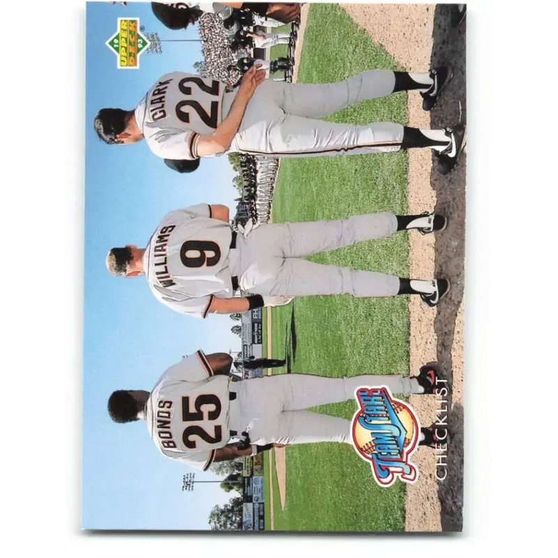 1993 Upper Deck #471 Barry Bonds/Matt Williams/Will Clark CL VG San Francisco Giants Baseball Card - Baseball Card