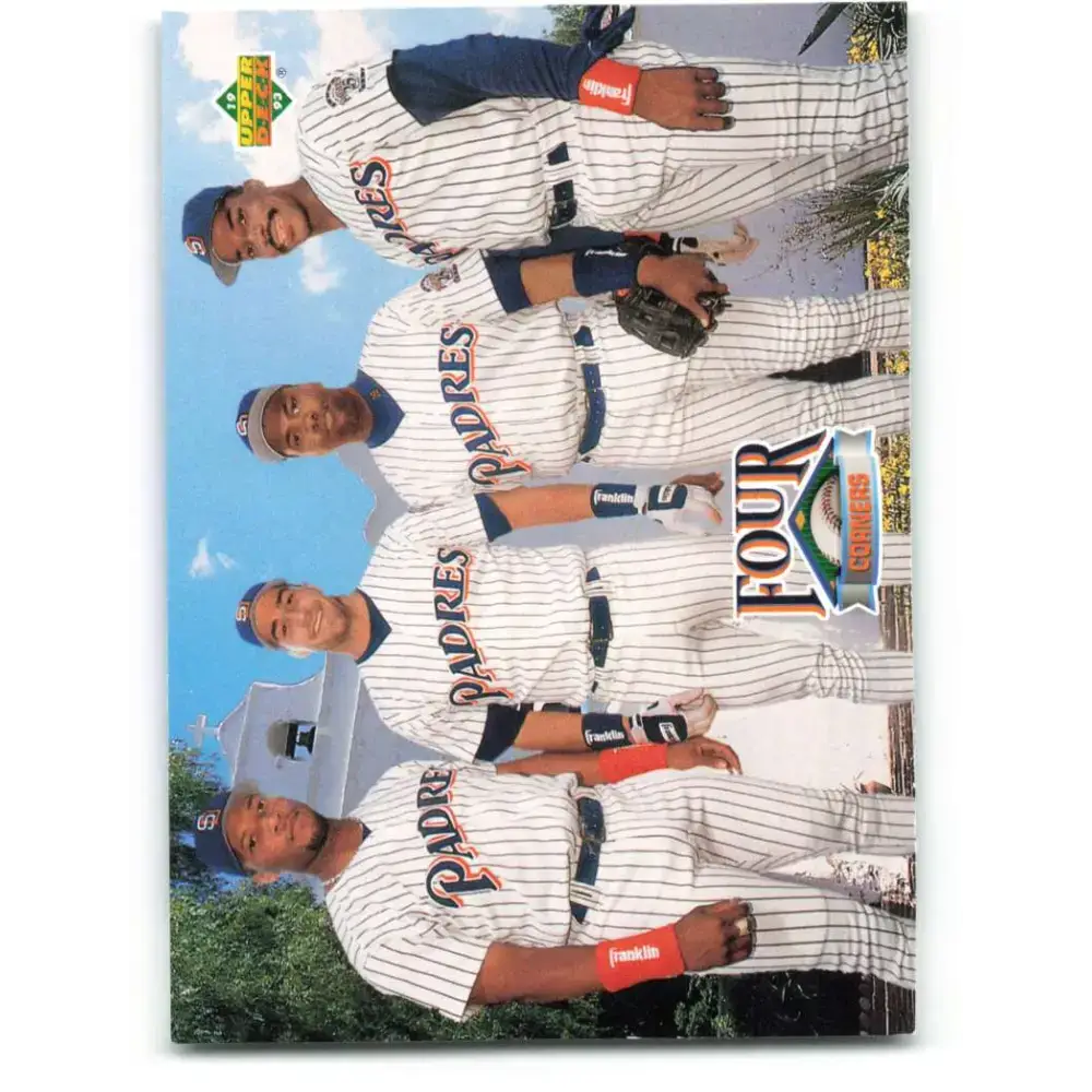 1993 Upper Deck #474 Greg Sheffield/Phil Plantier/Tony Gwynn/Fred McGriff VG San Diego Padres Baseball Card - Baseball