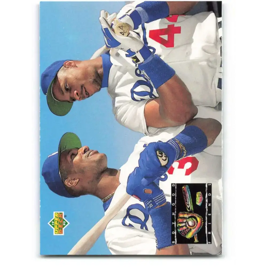 1993 Upper Deck #477 Eric Davis/Darryl Strawberry VG Los Angeles Dodgers Baseball Card - Baseball Card Single