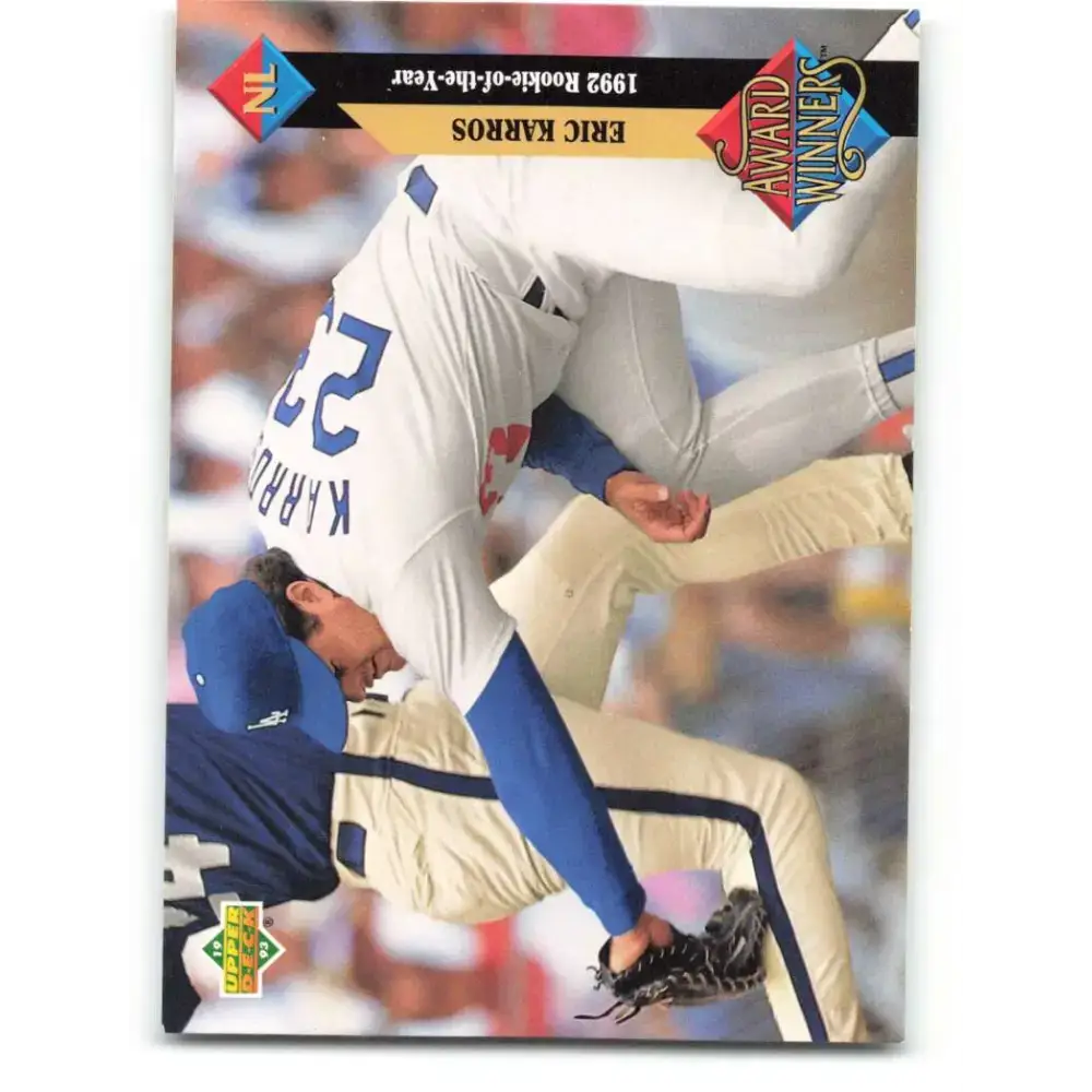 1993 Upper Deck #490 Eric Karros AW VG Los Angeles Dodgers Baseball Card - Baseball Card Single