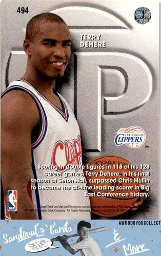 1993 Upper Deck #494 Terry Dehere ID:45767 - Basketball Card Single