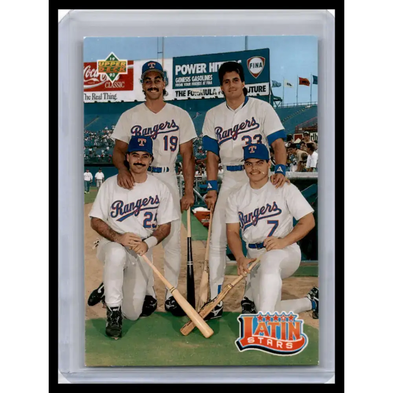 1993 Upper Deck #52 Gonzalez/Canseco/Palmeiro/Rodriguez NM-MT Texas Rangers Baseball Card - Baseball Card Single