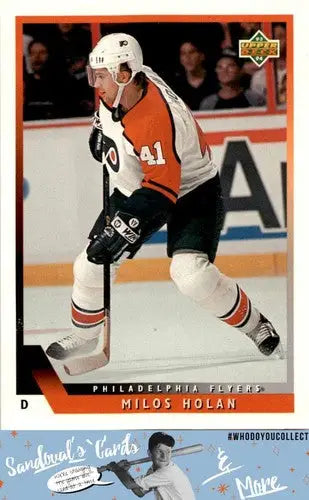 Original gloss Hockey Trading Card featuring Milos Holan from 1993 Upper Deck