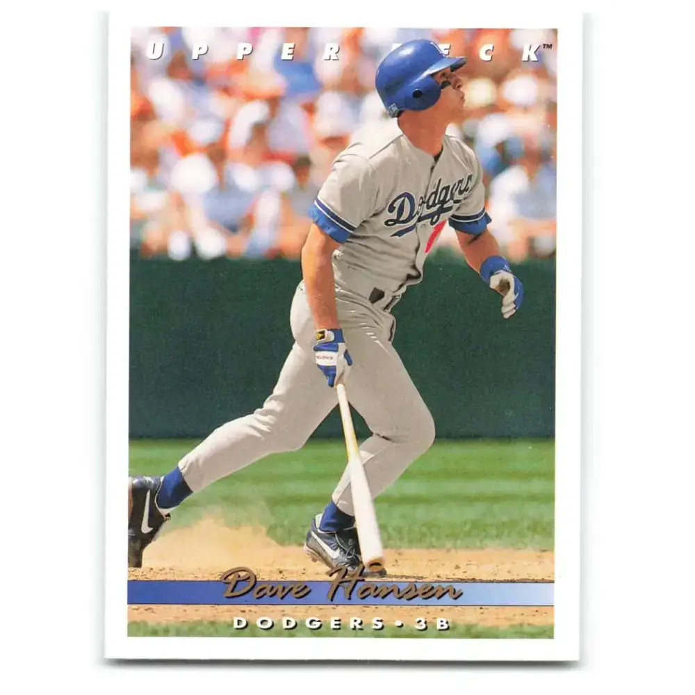 1993 Upper Deck #537 Dave Hansen VG Los Angeles Dodgers Baseball Card - Baseball Card Single