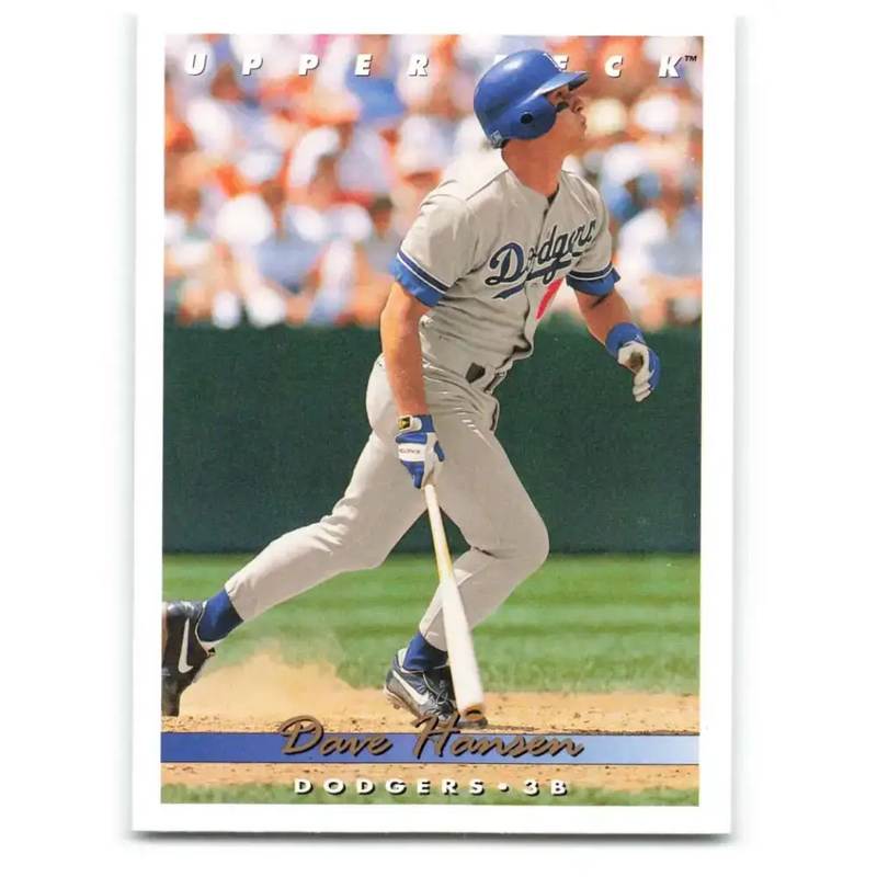 1993 Upper Deck #537 Dave Hansen VG Los Angeles Dodgers Baseball Card - Baseball Card Single