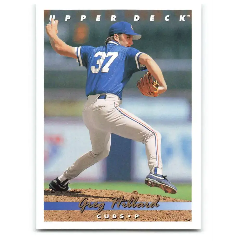 1993 Upper Deck #539 Greg Hibbard VG Chicago Cubs Baseball Card - Baseball Card Single