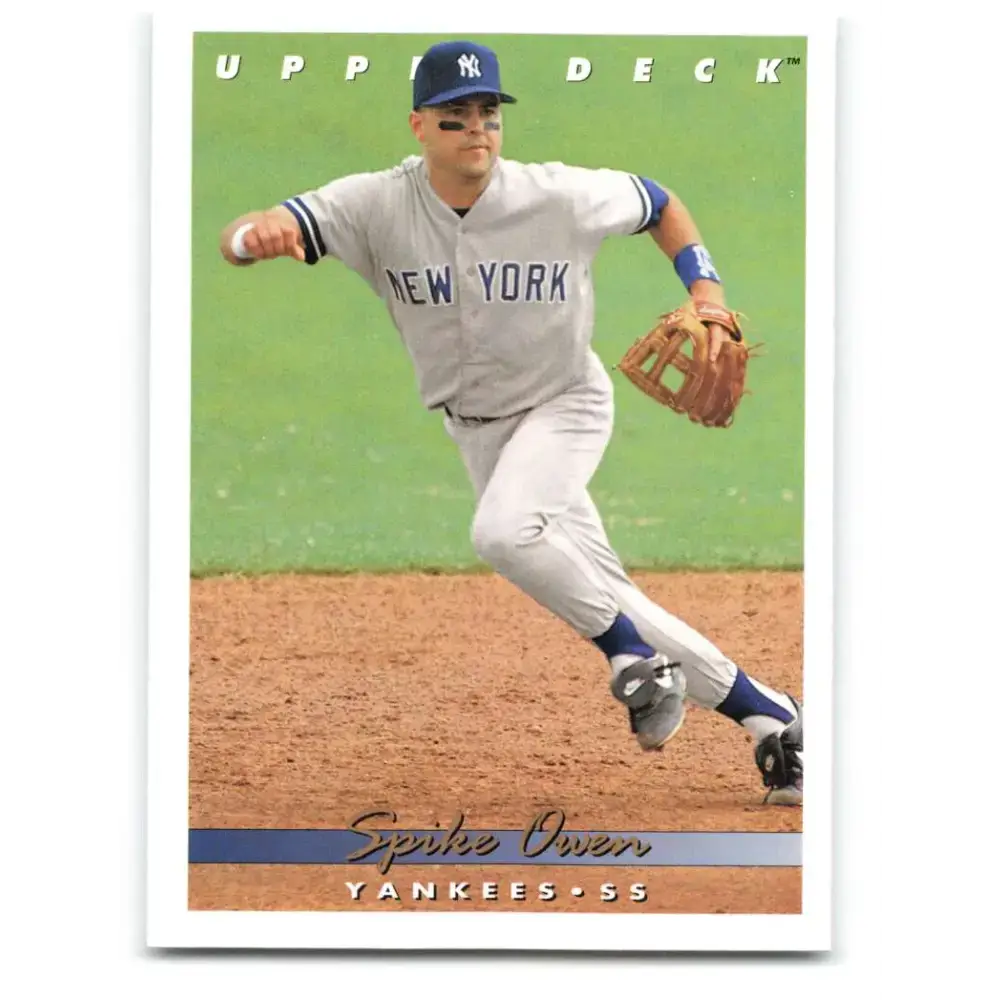 1993 Upper Deck #548 Spike Owen VG New York Yankees Baseball Card - Baseball Card Single
