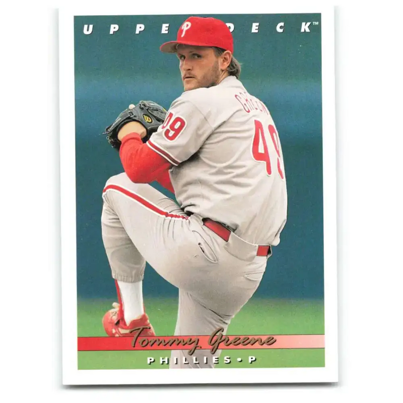1993 Upper Deck #549 Tommy Greene VG Philadelphia Phillies Baseball Card - Baseball Card Single