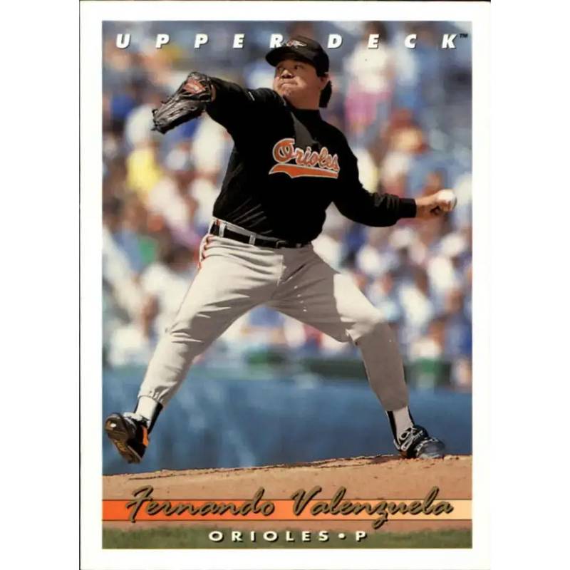 1993 Upper Deck #550 Fernando Valenzuela VG Baltimore Orioles Baseball Card - Baseball Card Single