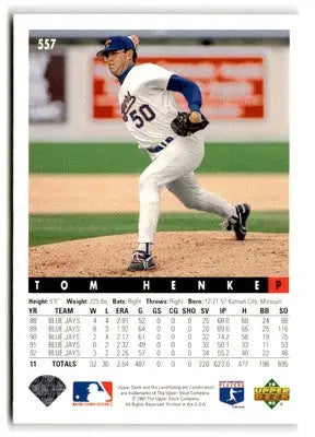 1993 Upper Deck #557 Tom Henke - Baseball Card Single