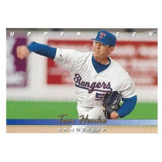 1993 Upper Deck #557 Tom Henke VG Texas Rangers Baseball Card - Baseball Card Single