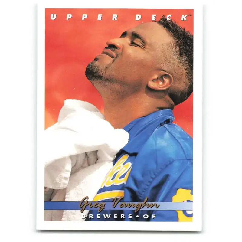 1993 Upper Deck #563 Greg Vaughn VG Milwaukee Brewers Baseball Card - Baseball Card Single