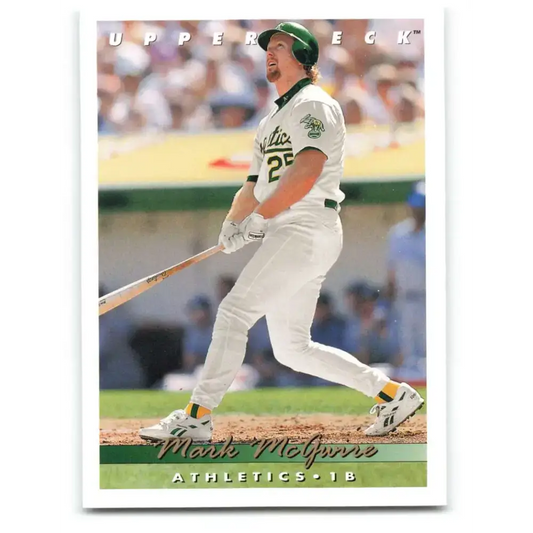 1993 Upper Deck #566 Mark McGwire VG Oakland Athletics Baseball Card - Baseball Card Single