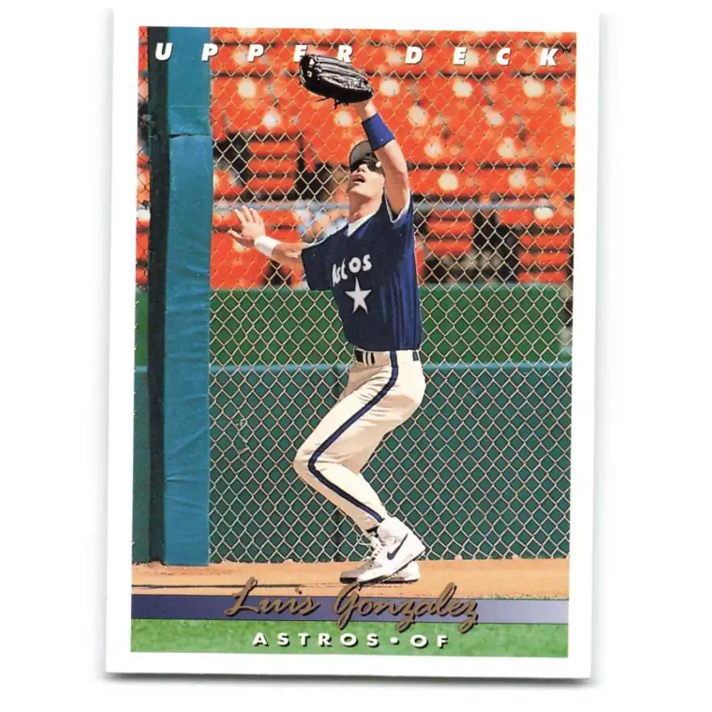 1993 Upper Deck #572 Luis Gonzalez VG Houston Astros Baseball Card - Baseball Card Single