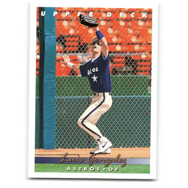 1993 Upper Deck #572 Luis Gonzalez VG Houston Astros Baseball Card - Baseball Card Single