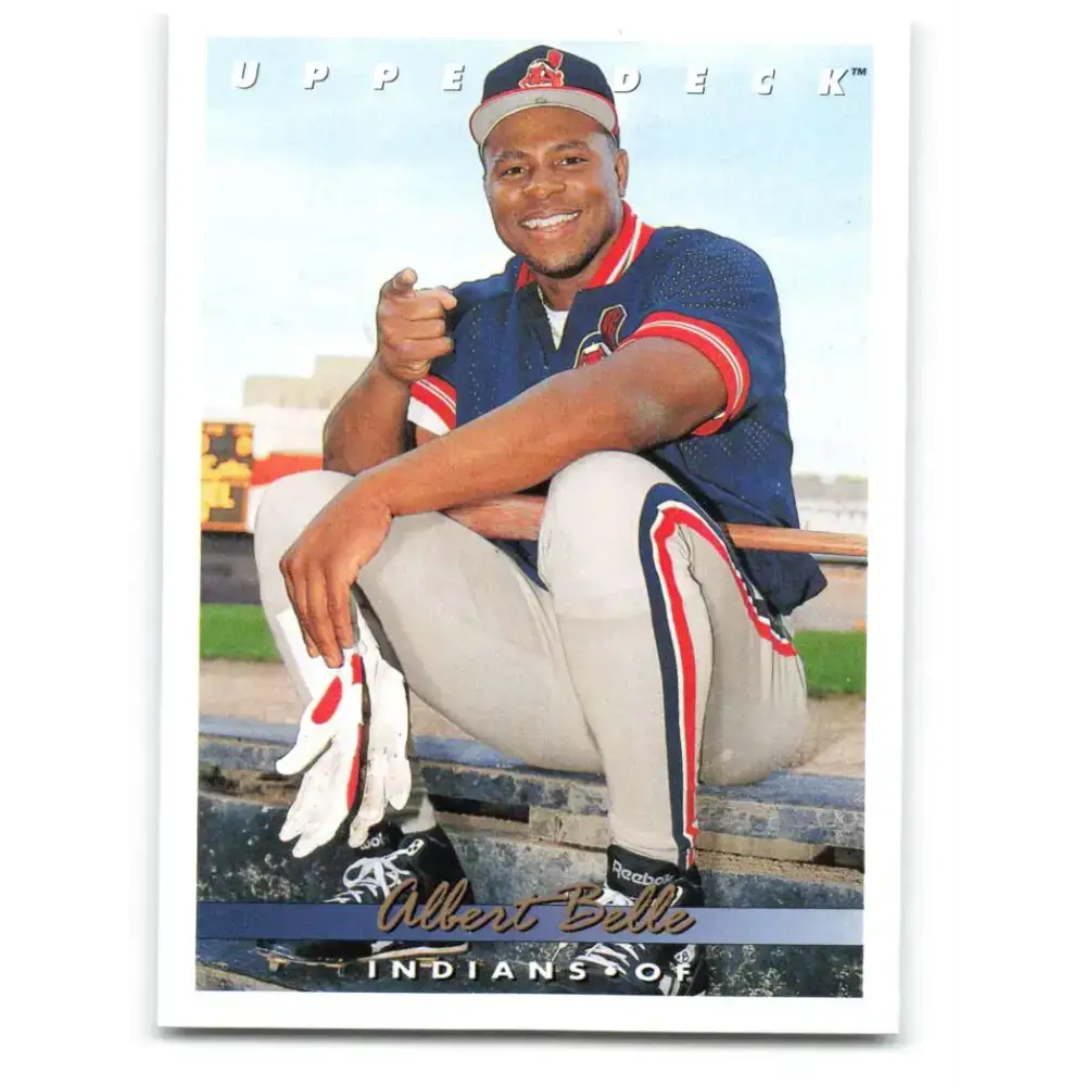 1993 Upper Deck #586 Albert Belle VG Cleveland Indians Baseball Card - Baseball Card Single