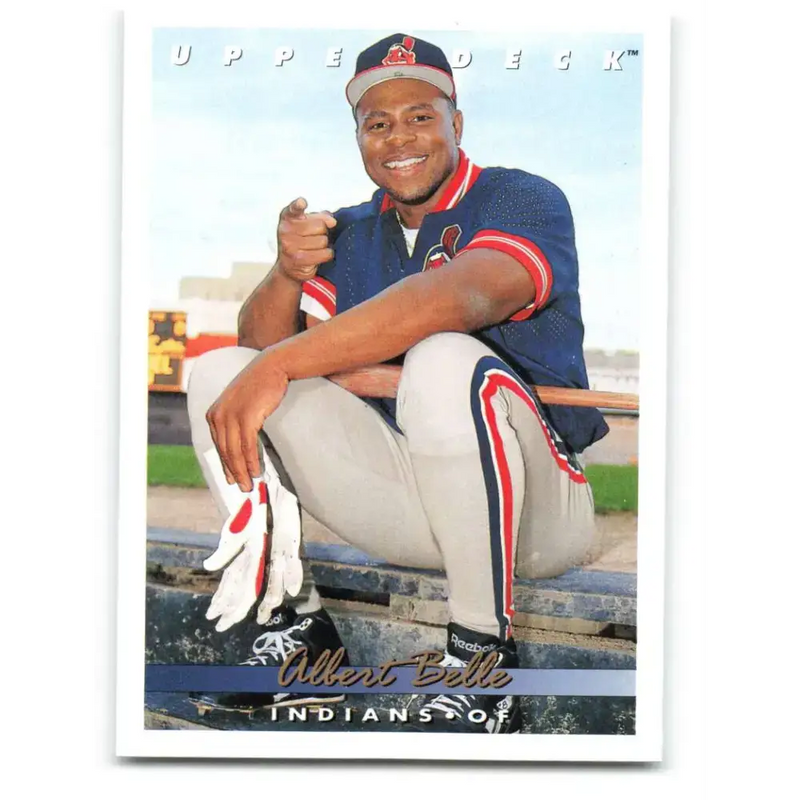 1993 Upper Deck #586 Albert Belle VG Cleveland Indians Baseball Card - Baseball Card Single