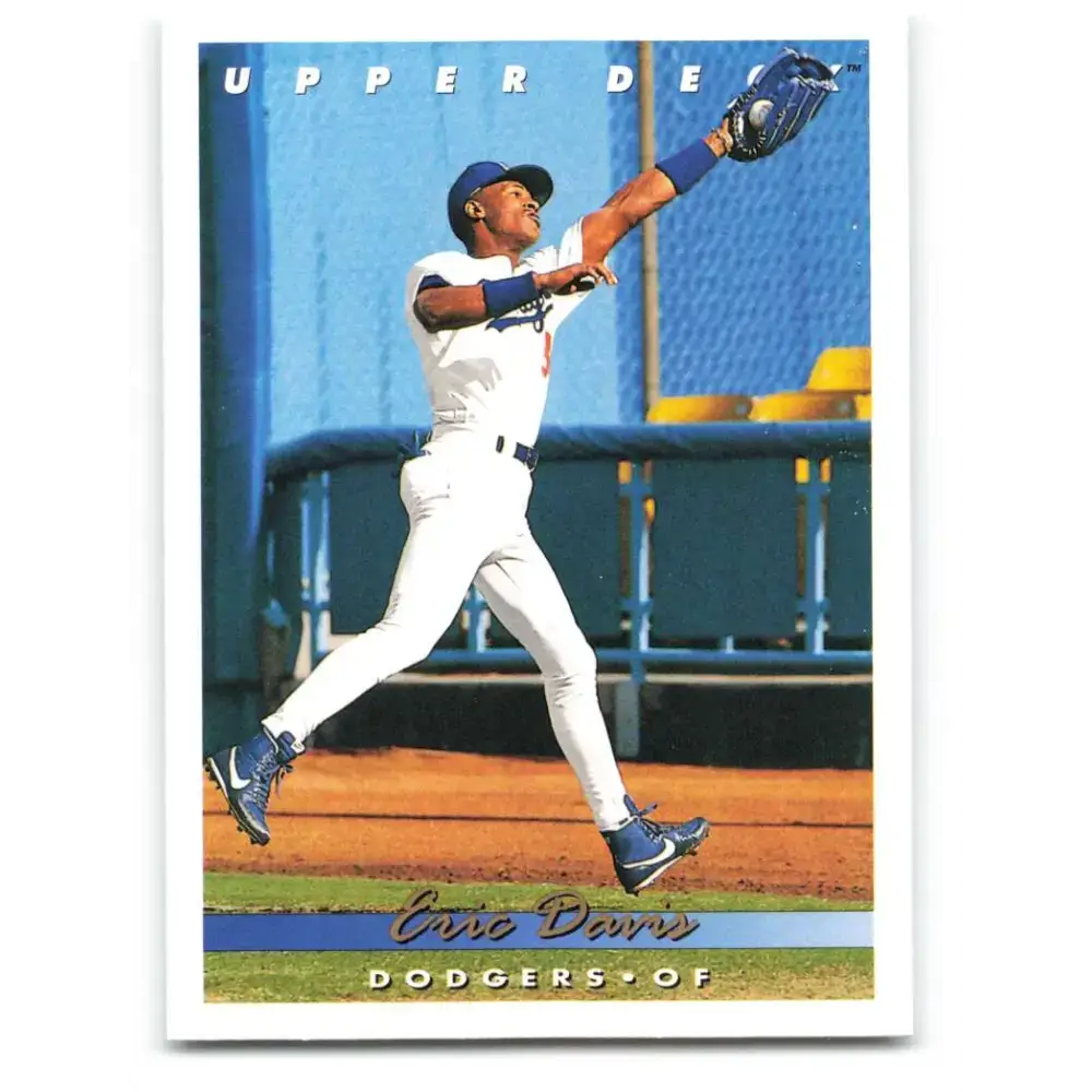 1993 Upper Deck #595 Eric Davis VG Los Angeles Dodgers Baseball Card - Baseball Card Single